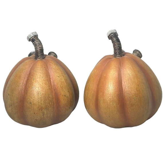 Halloween NEW Nuts & Bolts LED Set Of 2 Light Up Jack ‘o Lantern Holiday Decor - Picture 6 of 10